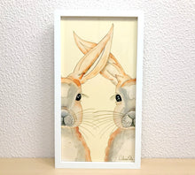 Carregar imagem no visualizador da galeria, Quadro com ilustração, com Moldura, Coelhos, Pop Art, Arte para Pendura, papel foto, Gravura, reprodução, Arte Impressa, Giclée, Decoração