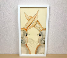 Carregar imagem no visualizador da galeria, Quadro com ilustração, com Moldura, Coelhos, Pop Art, Arte para Pendura, papel foto, Gravura, reprodução, Arte Impressa, Giclée, Decoração