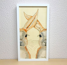 Carregar imagem no visualizador da galeria, Quadro com ilustração, com Moldura, Coelhos, Pop Art, Arte para Pendura, Fine art, Gravura, reprodução, Arte Impressa, Giclée, Decoração
