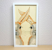 Carregar imagem no visualizador da galeria, Quadro com ilustração, com Moldura, Coelhos, Pop Art, Arte para Pendura, papel foto, Gravura, reprodução, Arte Impressa, Giclée, Decoração