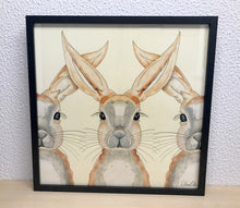 Carregar imagem no visualizador da galeria, Quadro com ilustração, com Moldura, Coelhos, Pop Art, Arte para Pendura, Fine art, Gravura, reprodução, Arte Impressa, Giclée, Decoração