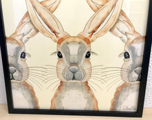 Carregar imagem no visualizador da galeria, Quadro com ilustração, com Moldura, Coelhos, Pop Art, Arte para Pendura, Fine art, Gravura, reprodução, Arte Impressa, Giclée, Decoração