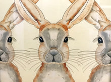 Carregar imagem no visualizador da galeria, Quadro com ilustração, com Moldura, Coelhos, Pop Art, Arte para Pendura, Fine art, Gravura, reprodução, Arte Impressa, Giclée, Decoração