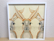 Carregar imagem no visualizador da galeria, Quadro com ilustração, com Moldura, Coelhos, Pop Art, Arte para Pendura, Fine art, Gravura, reprodução, Arte Impressa, Giclée, Decoração