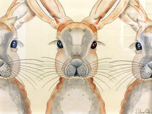 Carregar imagem no visualizador da galeria, Quadro com ilustração, com Moldura, Coelhos, Pop Art, Arte para Pendura, Fine art, Gravura, reprodução, Arte Impressa, Giclée, Decoração