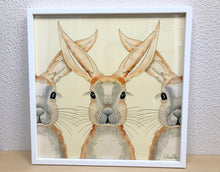 Carregar imagem no visualizador da galeria, Quadro com ilustração, com Moldura, Coelhos, Pop Art, Arte para Pendura, Fine art, Gravura, reprodução, Arte Impressa, Giclée, Decoração