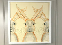 Carregar imagem no visualizador da galeria, Quadro com ilustração, com Moldura, Coelhos, Pop Art, Arte para Pendura, Fine art, Gravura, reprodução, Arte Impressa, Giclée, Decoração