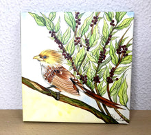 Carregar imagem no visualizador da galeria, Quadro com Pintura pássaro, Anú - Branco, Tela impressa pássaro, Quadro, Tela, Impressão em Tela, Arte, Natureza, Floresta, Pássaros, Aves