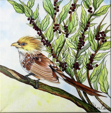 Carregar imagem no visualizador da galeria, Quadro com Pintura pássaro, Anú - Branco, Tela impressa pássaro, Quadro, Tela, Impressão em Tela, Arte, Natureza, Floresta, Pássaros, Aves