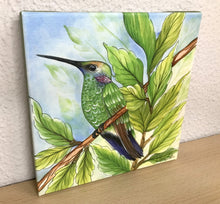 Carregar imagem no visualizador da galeria, Quadro com Pintura pássaro, Beija-Flor, Tela impressa pássaro, Quadro, Tela, Impressão em Tela, Arte, Natureza, Floresta, Pássaros, Aves
