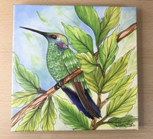 Carregar imagem no visualizador da galeria, Quadro com Pintura pássaro, Beija-Flor, Tela impressa pássaro, Quadro, Tela, Impressão em Tela, Arte, Natureza, Floresta, Pássaros, Aves