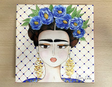 Carregar imagem no visualizador da galeria, Quadro com Pintura Frida, Pop Art, Pintura Pop, frida kahlo, Tela Impressa, Quadro divertido, Tela, Impressão em Tela, Arte, Decoração