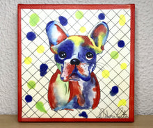Carregar imagem no visualizador da galeria, Quadro com Pintura cachorro, Pop Art, Pintura Pop, Arte Pop, Cachorro Buldogue, Arte para Pendura, Tela Impressa, Quadro divertido, Dog, Pet