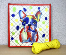 Carregar imagem no visualizador da galeria, Quadro com Pintura cachorro, Pop Art, Pintura Pop, Arte Pop, Cachorro Buldogue, Arte para Pendura, Tela Impressa, Quadro divertido, Dog, Pet