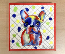 Carregar imagem no visualizador da galeria, Quadro com Pintura cachorro, Pop Art, Pintura Pop, Arte Pop, Cachorro Buldogue, Arte para Pendura, Tela Impressa, Quadro divertido, Dog, Pet