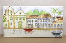 Carregar imagem no visualizador da galeria, Quadro com Pintura Paraty, Pintura Aquarela, Aguarela, Tela Impressa, Quadro, Tela, Impressão em Tela, Arte, arte impressa, Decoração, Edição limitada