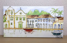 Carregar imagem no visualizador da galeria, Quadro com Pintura Paraty, Pintura Aquarela, Aguarela, Tela Impressa, Quadro, Tela, Impressão em Tela, Arte, arte impressa, Decoração, Edição limitada