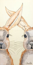 Carregar imagem no visualizador da galeria, Quadro com Pintura Coelhos, Pop Art, Pintura Pop, Coelhos, Arte para Pendura, Arte Figurativa, Quadro divertido, Tela, Impressão em Tela