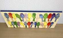 Carregar imagem no visualizador da galeria, Quadro com Pintura de Pássaros Coloridas, Pop Art, Pintura Pop, Arte para Pendura, Arte, Quadro divertido, Tela, Impressão em Tela, Pássaros