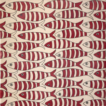Carregar imagem no visualizador da galeria, Quadro Azulejo Sardinha, Listrado/ Efeito/ Vermelho - 24x24cm