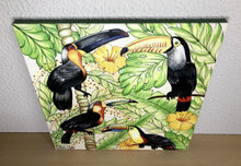 Carregar imagem no visualizador da galeria, Quadro com Pintura de Pássaro Tropical e Exótico, Tela, quadro, Tela impressa de pássaros, Impressão em Tela, Art, Tucanos, Pássaro Tropical