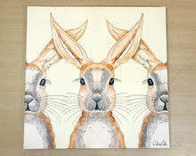 Carregar imagem no visualizador da galeria, Quadro com Pintura Coelhos, Pop Art, Pintura Pop, Coelhos, Arte para Pendura, Arte Figurativa, Quadro divertido, Tela, Impressão em Tela