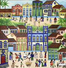 Carregar imagem no visualizador da galeria, Quadro com Pintura Naif, Arte Naif, Pintura Naif, Tela Impressa Naif, Quadro, Tela, Impressão em Tela, Arte, Decoração, Edição limitada