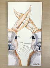 Carregar imagem no visualizador da galeria, Quadro com Pintura Coelhos, Pop Art, Pintura Pop, Coelhos, Arte para Pendura, Arte Figurativa, Quadro divertido, Tela, Impressão em Tela