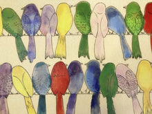 Carregar imagem no visualizador da galeria, Quadro com Pintura de Pássaros Coloridas, Pop Art, Pintura Pop, Arte para Pendura, Arte, Quadro divertido, Tela, Impressão em Tela, Pássaros