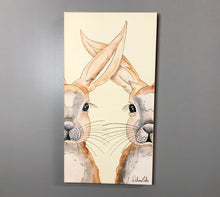 Carregar imagem no visualizador da galeria, Quadro com Pintura Coelhos, Pop Art, Pintura Pop, Coelhos, Arte para Pendura, Arte Figurativa, Quadro divertido, Tela, Impressão em Tela
