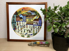 Carregar imagem no visualizador da galeria, Ilustração Naif, Arte Naif, Quadro colorido, Quadro Decorativo, Reprodução Original, Edição Limitada, Número de série, Médio