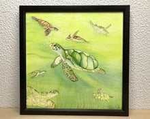 Carregar imagem no visualizador da galeria, Ilustração Tartarugas, Tartarugas marinhas, Quadro, Decoração, Reprodução do Original, Edição Limitada, Número de série, Fine Art, Decor