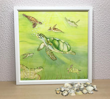 Carregar imagem no visualizador da galeria, Ilustração Tartarugas, Tartarugas marinhas, Quadro, Decoração, Reprodução do Original, Edição Limitada, Número de série, Fine Art, Decor
