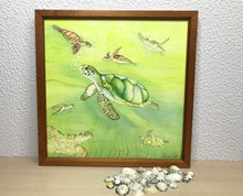 Carregar imagem no visualizador da galeria, Ilustração Tartarugas, Tartarugas marinhas, Quadro, Decoração, Reprodução do Original, Edição Limitada, Número de série, Fine Art, Decor