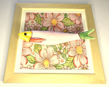 Carregar imagem no visualizador da galeria, Quadro Azulejo Sardinha, Floral Rosa - 24x24cm