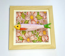 Carregar imagem no visualizador da galeria, Quadro Azulejo Sardinha, Floral Rosa - 24x24cm