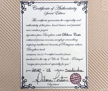 Carregar imagem no visualizador da galeria, Quadro Azulejo Sardinha, Margaridas - 24x24cm