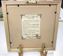 Carregar imagem no visualizador da galeria, Quadro Azulejo Sardinha, Folhagem/Efeito- Respingos Coloridos/ Azul - 24x24cm