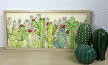 Carregar imagem no visualizador da galeria, Quadro com ilustração, com Moldura, Cactos, Pop Art, Decoração, Arte para Pendura, Fine art, Gravura, reprodução, Arte Impressa, Giclée