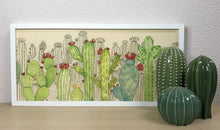 Carregar imagem no visualizador da galeria, Quadro com ilustração, com Moldura, Cactos, Pop Art, Decoração, Arte para Pendura, Papel Fotografico, reprodução, Arte Impressa, Giclée