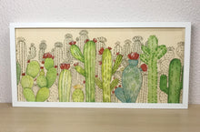 Carregar imagem no visualizador da galeria, Quadro com ilustração, com Moldura, Cactos, Pop Art, Decoração, Arte para Pendura, Papel Fotografico, reprodução, Arte Impressa, Giclée