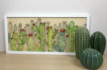 Carregar imagem no visualizador da galeria, Quadro com ilustração, com Moldura, Cactos, Pop Art, Decoração, Arte para Pendura, Papel Fotografico, reprodução, Arte Impressa, Giclée