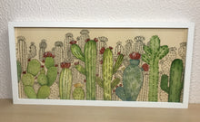 Carregar imagem no visualizador da galeria, Quadro com ilustração, com Moldura, Cactos, Pop Art, Decoração, Arte para Pendura, Papel Fotografico, reprodução, Arte Impressa, Giclée