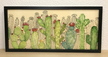 Carregar imagem no visualizador da galeria, Quadro com ilustração, com Moldura, Cactos, Pop Art, Decoração, Arte para Pendura, Fine art, Gravura, reprodução, Arte Impressa, Giclée