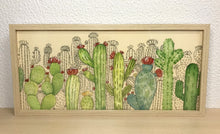Carregar imagem no visualizador da galeria, Quadro com ilustração, com Moldura, Cactos, Pop Art, Decoração, Arte para Pendura, Papel Fotografico, reprodução, Arte Impressa, Giclée