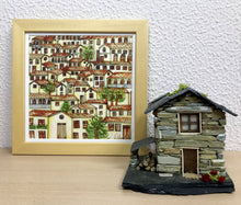 Carregar imagem no visualizador da galeria, Ilustração Naif, Arte Naif, Pintura de Casinhas, Quadro Decorativo, Reprodução Original, Edição Limitada, Número de série, Fineart, Giclée