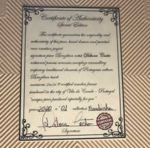 Carregar imagem no visualizador da galeria, Quadro Azulejo Sardinha, Listrado/ Vermelho- 24x24cm