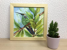 Carregar imagem no visualizador da galeria, Ilustração Beija-flôr, Pintura Pássaro, Quadro, Natureza, Decoração, Reprodução Original, Edição Limitada, Número de série, Fineart, Giclée