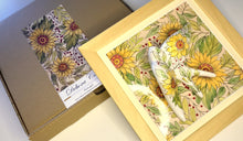 Carregar imagem no visualizador da galeria, Quardo Azulejo Andorinha Girassol - 24x24cm
