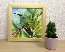 Carregar imagem no visualizador da galeria, Ilustração Beija-flôr, Pintura Pássaro, Quadro de pássaro, Decoração, Reprodução, Arte, Edição Limitada, Número de série, Papel Fotografia